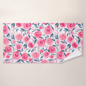 Motif Rose d'aquarelle rose (Serviette de bain)