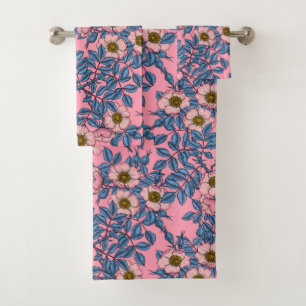 Motif rose de chien