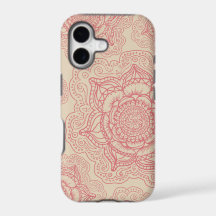 Motif rose de mandala