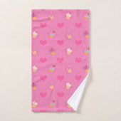 Motif rose de petit gâteau (Serviette à main)