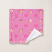 Motif rose de petit gâteau (Gant de toilette)