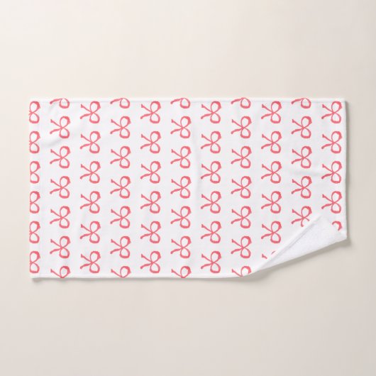 Motif rose en bande (Serviette à main)