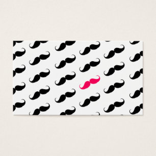 Motif rose et noir Girly drôle de moustache