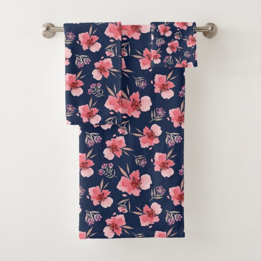 Motif rose foncé d'aquarelle (En situation)
