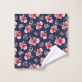 Motif rose foncé d'aquarelle (Gant de toilette)