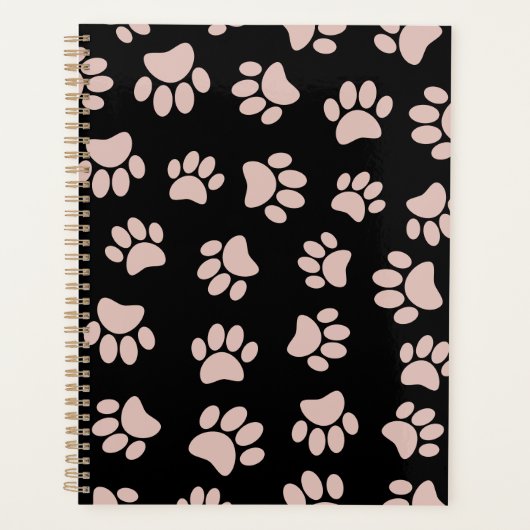 Motif rose Gold et Black Dog Paw (Devant)