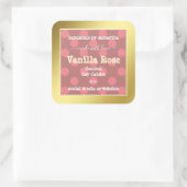 Motif rose Gold Frame Produit Emballage Étiquettes (Sac)