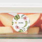 Motif rose nom vert Étiquettes (Apposé)