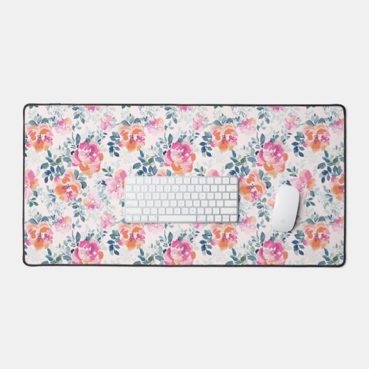 Motif Rose peint (Clavier et souris)