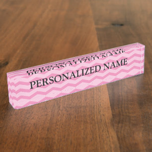 Motif rose personnalisé de chevron de la plaque