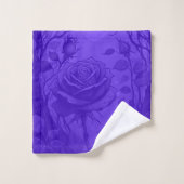 Motif Rose profond violet 2 (Gant de toilette)