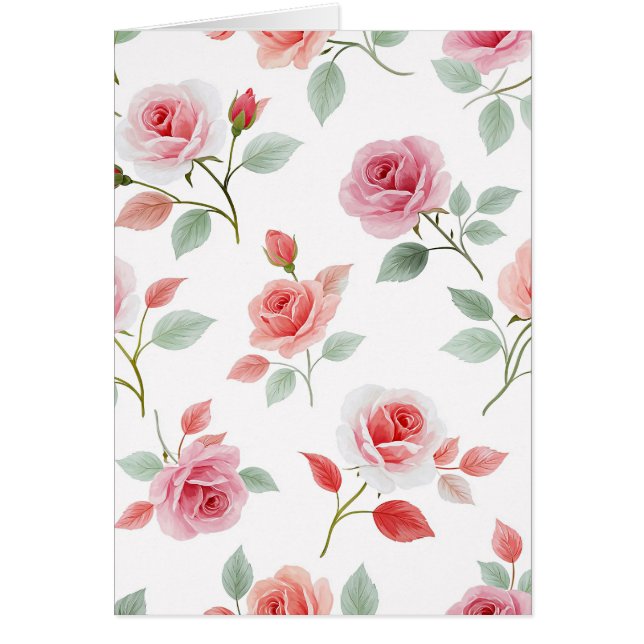 Motif rose rose, couleur douce, (Devant)