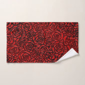 Motif Rose Rouge Clair (Serviette à main)