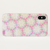 Motif rose sucré partout sur coque iphone unique (Dos (Horizontal))