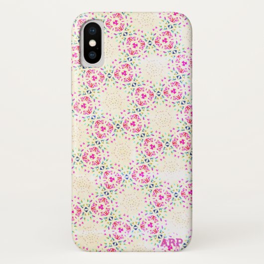 Motif rose sucré partout sur coque iphone unique (Dos)