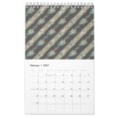 Motif Rose Vintage - Calendrier (Feb 2027)
