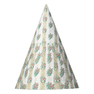 Motif Rose Vintage - Chapeau de Fête