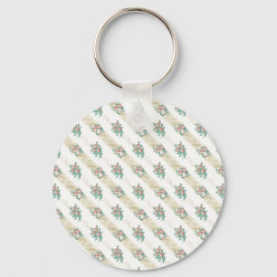Motif Rose Vintage - Porte-clés