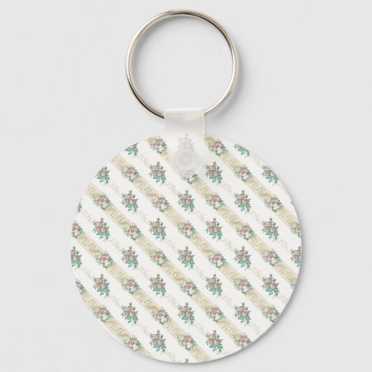 Motif Rose Vintage - Porte-clés (Recto)