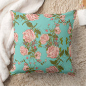 Motif Roses roses de design Coussin décoratif (Couverture)