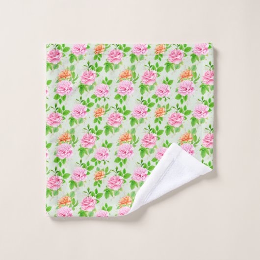 Motif Roses Roses Fleurs (Gant de toilette)