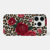 Motif Roses Rouges Léopard (Verso Horizontal)
