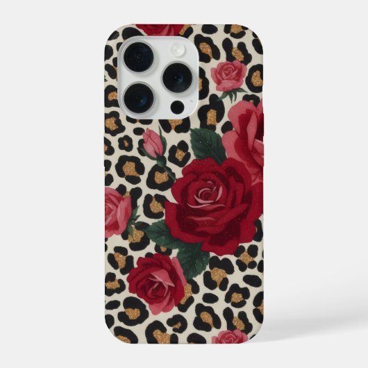 Motif Roses Rouges Léopard (Verso)