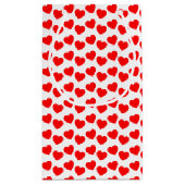 Motif rouge de coeur sur le petit sac blanc de (Dos)