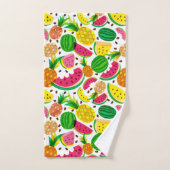 Motif rouge et jaune de fruit tropical (Serviette à main)