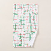 Motif rouge et vert élégant (Serviette à main)