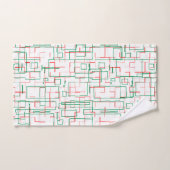Motif rouge et vert élégant (Serviette à main)