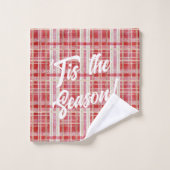 Motif rouge Gold Plaid N° 2 ID1009 (Gant de toilette)