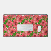 Motif rouge hibiscus II (Clavier et souris)