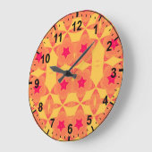 Motif rouge orange jaune~ HORLOGE (Angle)