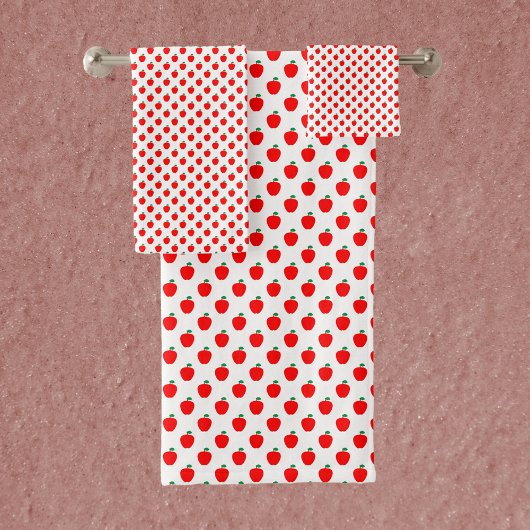 Motif rouge pomme