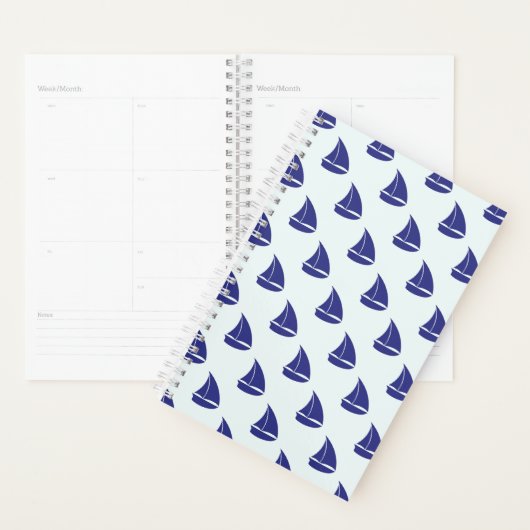 Motif Royal Blue Sailboat (Devant avec enveloppe)