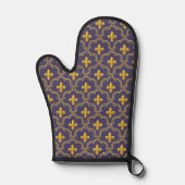Motif Royal Fleur-de-Lis Violet et Or (Recto)