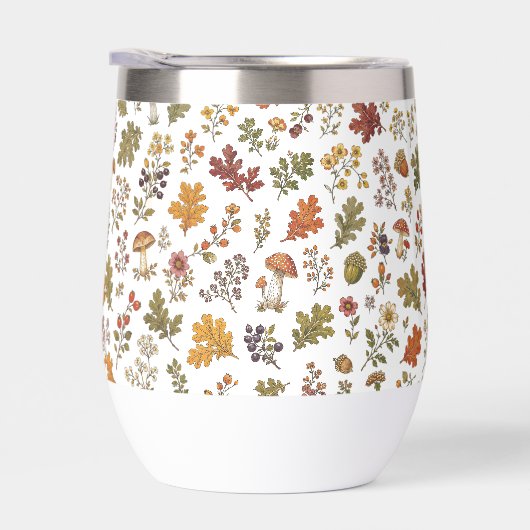 Motif rustique de champignons et de feuilles de la (Droite)