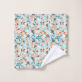 Motif sans couture à fleurs rétro (Gant de toilette)