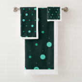Motif sans couture à pois sarcelle (En situation)