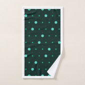 Motif sans couture à pois sarcelle (Serviette à main)