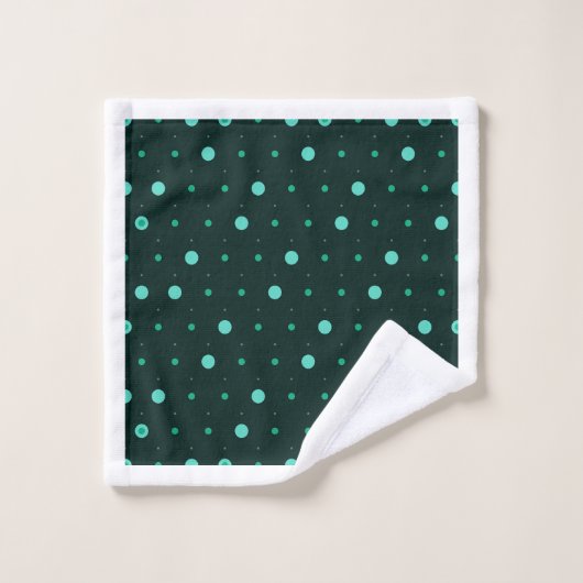 Motif sans couture à pois sarcelle (Gant de toilette)