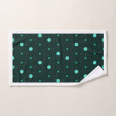 Motif sans couture à pois sarcelle (Serviette à main)