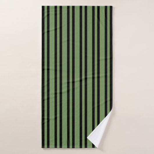 Motif sans couture à rayures vertes et noires (Serviette de bain)