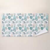 Motif sans couture aux couleurs tendance avec coqu (Serviette de bain)