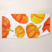 Motif sans couture avec aquarelle dessinée orange (Serviette de bain)