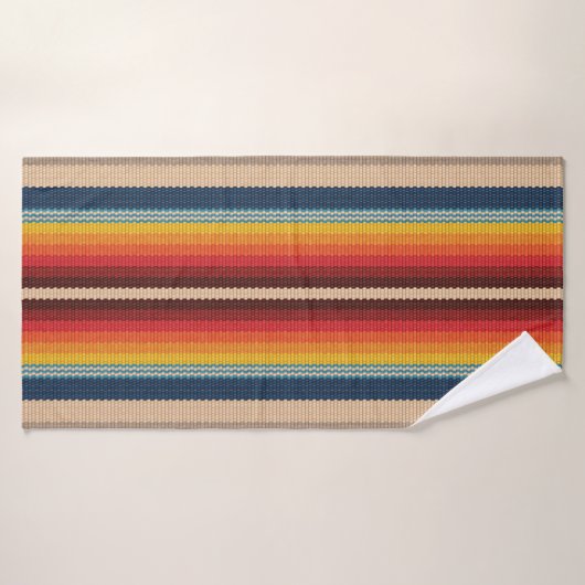 Motif sans couture avec bande serape colorée (Serviette de bain)