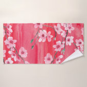 Motif sans couture avec Belle fleur de cerisier (Serviette de bain)