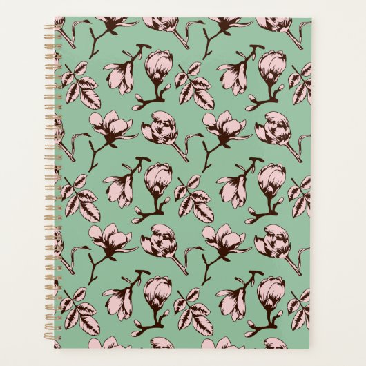 Motif sans couture avec bourgeons floraux des arbr (Devant)