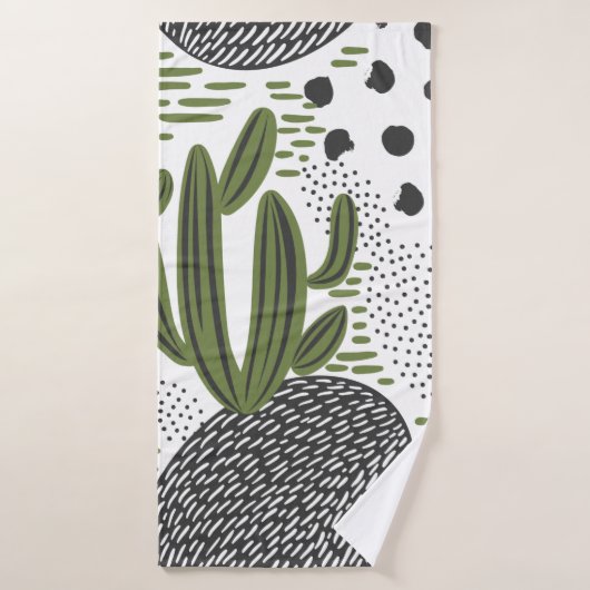 motif sans couture avec cactus sur arrière - plan (Serviette de bain)